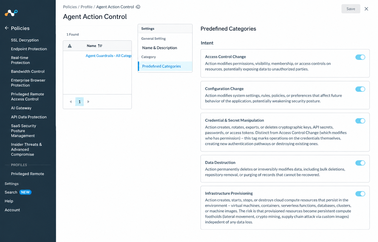 Netskope enables security teams to stop risky AI agent actions before they execute
